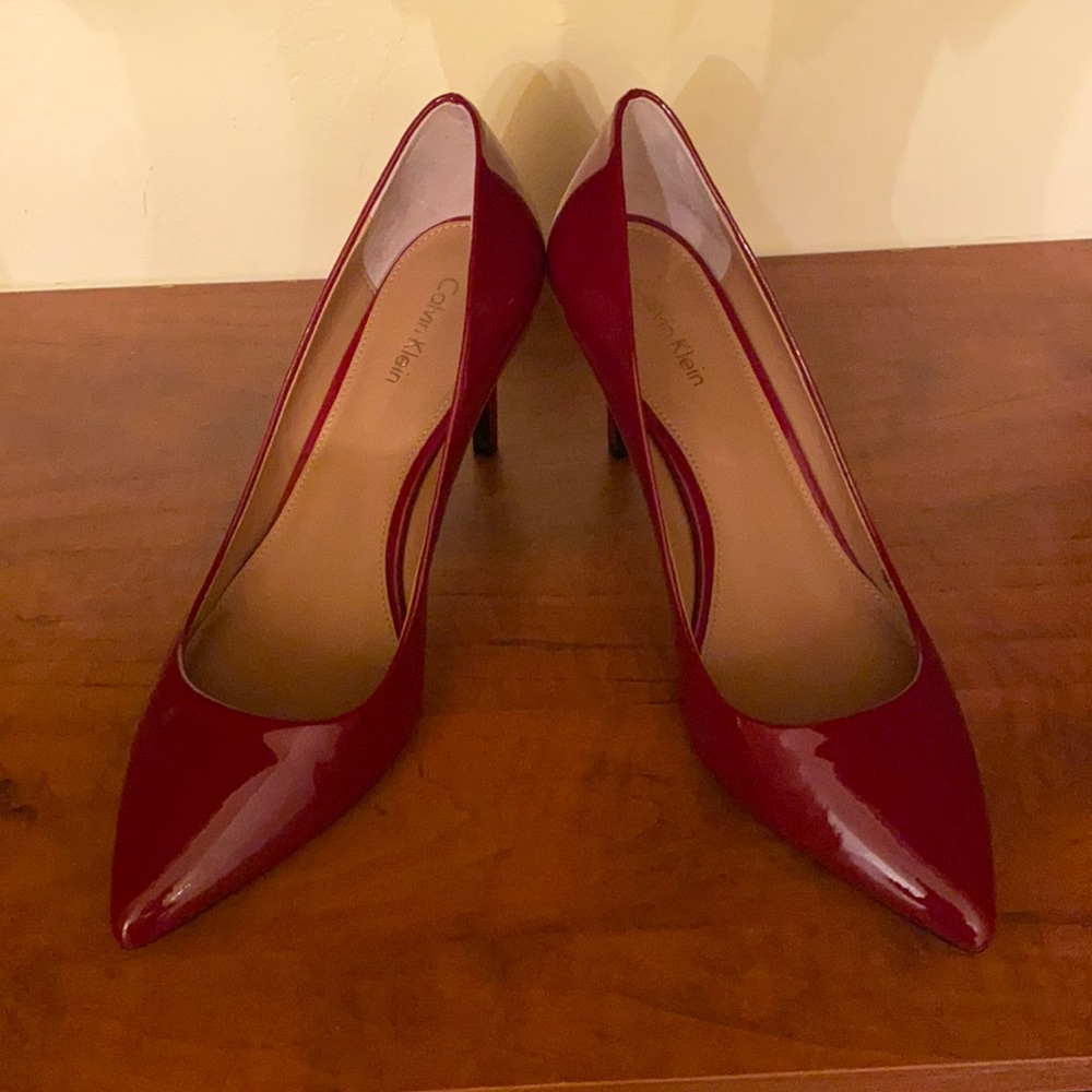 Red Calvin Klein heels